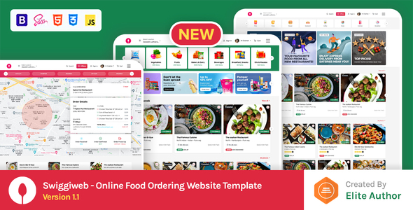 Swiggiweb – Online Food Ordering Website Template