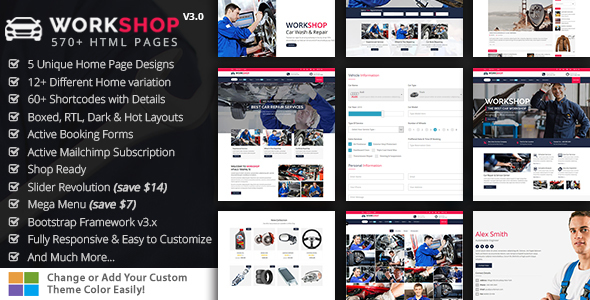 Workshop – Car Wash HTML Template