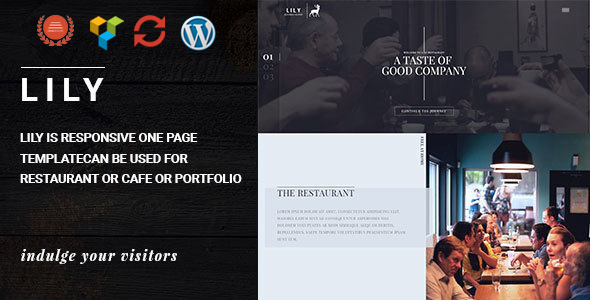 Lily – One Page Restaurant WordPress Theme