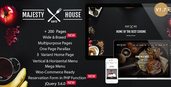 Majesty – Responsive Restaurant HTML5 Template