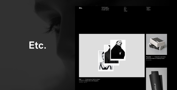 Etc. – Creative Portfolio WordPress Theme