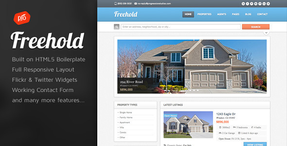 Freehold – Real Estate HTML Template