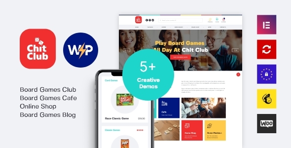 Chit Club – Board Games Club & Anticafe WordPress Theme