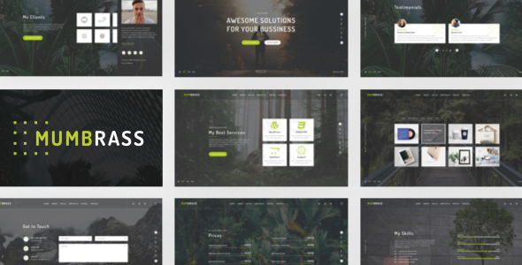 Mumbrass – Full Screen Personal Portfolio HTML Template