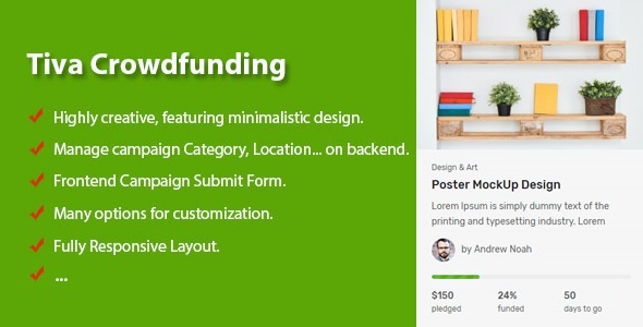 Tiva Crowdfunding – WordPress Crowdfunding System