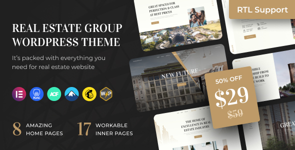 Reland – Real Estate Group WordPress Theme + RTL