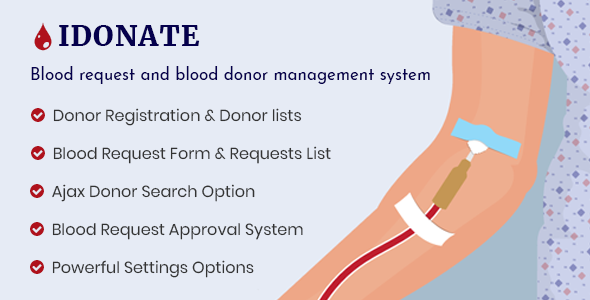 IDonatePro – Blood Donation, Request And Donor Management WordPress Plugin