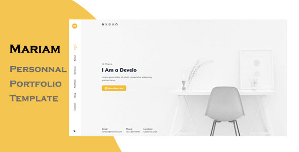 Mariam – Personal Portfolio Template
