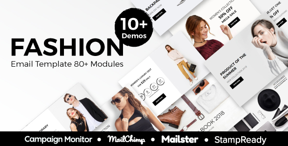 Fashion – Ecommerce Responsive Email Template With StampReady, Mailster, Mailchimp, Campaign Monitor
