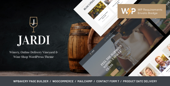 Jardi – Winery, Vineyard & Wine Shop WordPress Theme