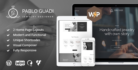 Pablo Guadi – Jewelry Shop, Bijouterie & Gems WordPress Theme