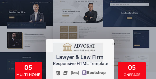 Advokat – Lawyer & Lawfirm HTML Template