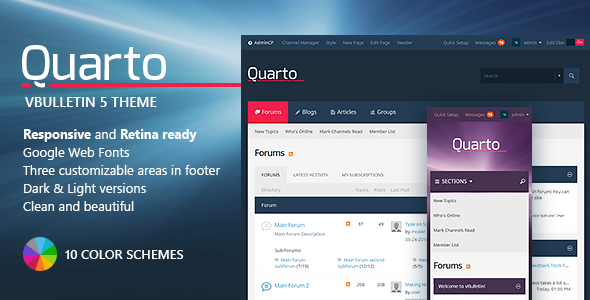 Quarto – vBulletin 5 Responsive Retina Ready Theme