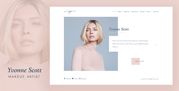 YS – Makeup Artist, Model & Beauty Portfolio Template
