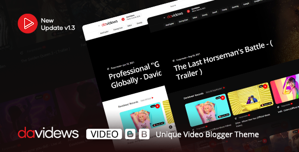 Davidews – Video Blogger Theme