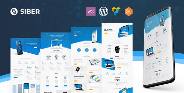 Siber – SaaS, Software & Mobile App WordPress Theme