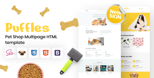 Puffles – Pet Shop HTML5 Template
