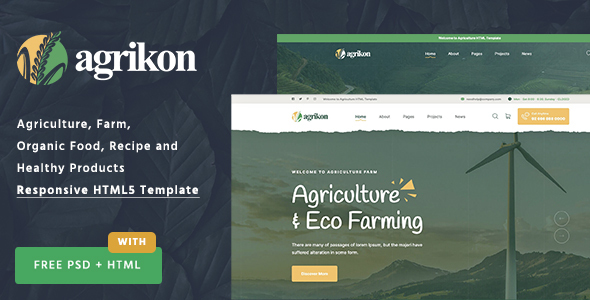 Agrikon – HTML Template For Agriculture Farm & Farmers