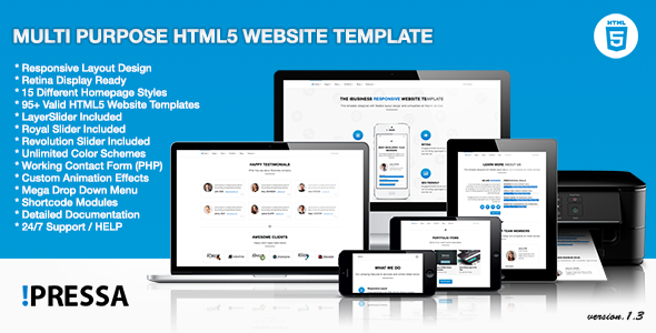 Pressa – Multi Purpose HTML Template