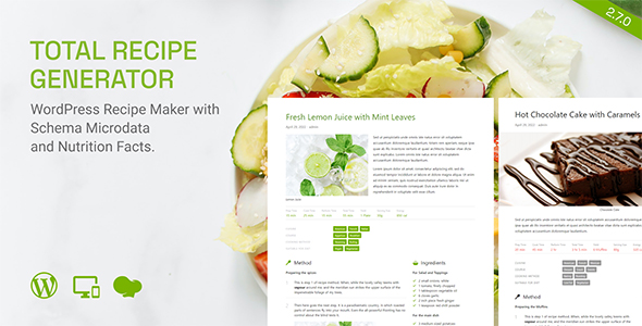 Total Recipe Generator – WordPress Recipe Maker with Schema and Nutrition Facts