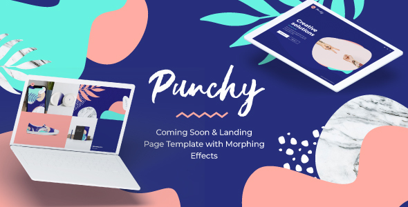 Punchy – Coming Soon and Landing Page Template with Morphing Effects