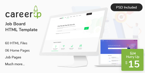 CareerUp – Job Board HTML Template