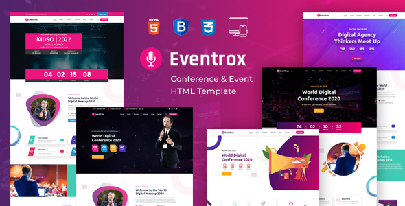Eventrox – Conference and Event HTML Template