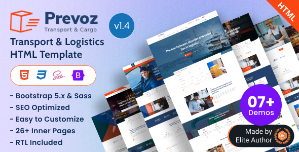 Prevoz – Transport & Logistics Bootstrap 5 Template