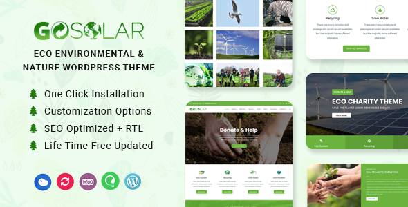 GoSolar – Eco Environmental  & Nature WordPress Theme