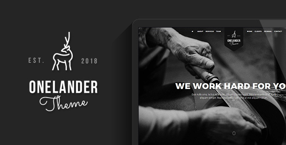 OneLander – Creative Landing Page WordPress Theme