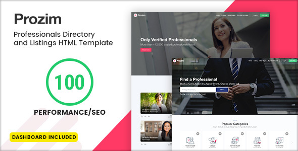 Prozim – Professionals Directory & Listings Template