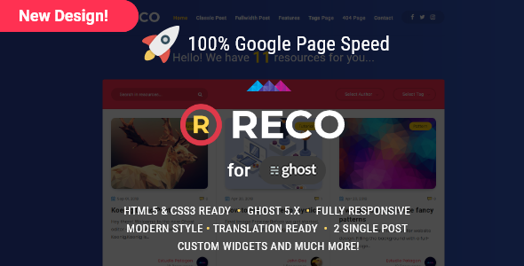 Reco – A recopilatory theme for Ghost