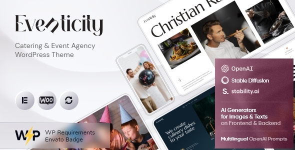 Eventicity – Catering & Meeting Conference WordPress Theme