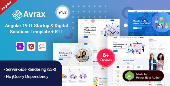 Avrax – Technology Services & IT Company Angular 19 Template