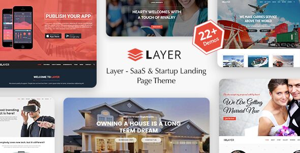 Layer –  SaaS & Startup Landing Page WordPress Theme