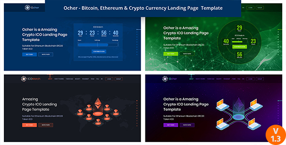 Ocher – Bitcoin, Ethereum & Cryptocurrency HTML Landing Page Template