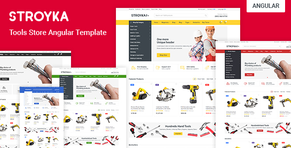 Stroyka – Tools Store Angular 13 eCommerce Template