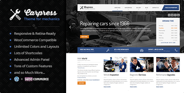 CarPress – WordPress Theme For Car and Automotive Professionals