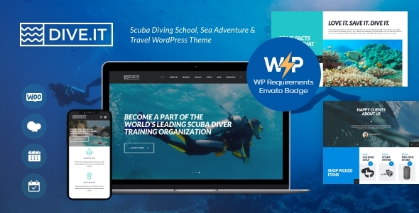 DiveIt – Scuba Diving School & Travel WordPress Theme