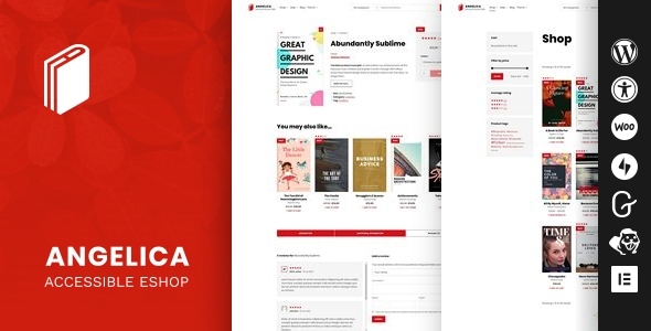 Angelica – Accessible Bookstore WordPress theme