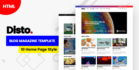 Disto – HTML Blog Magazine