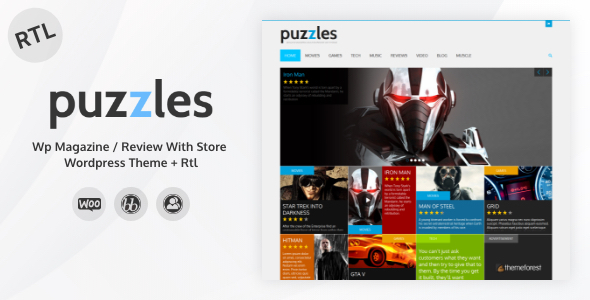 Puzzles – WP Magazine / Review with Store WordPress Theme + RTL