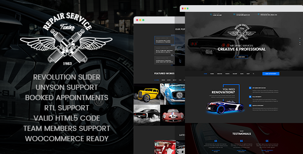 CarRepair – Auto Mechanic & Adjustment WordPress Theme