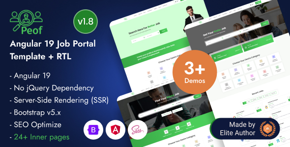 Peof – Job Board & Hiring Angular 19+ Template