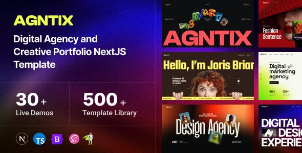 Agntix – Digital Agency & Creative Portfolio NextJs Template