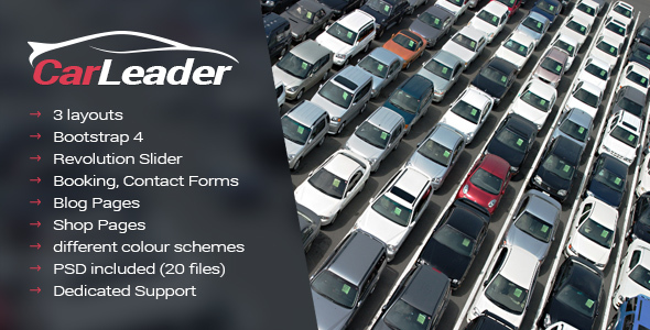 CarLeader – Car Dealer HTML website template