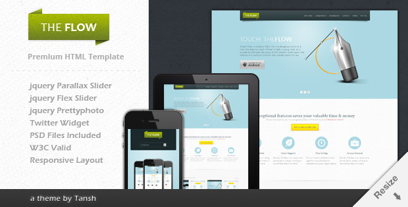 The Flow – Responsive One Page App Template
