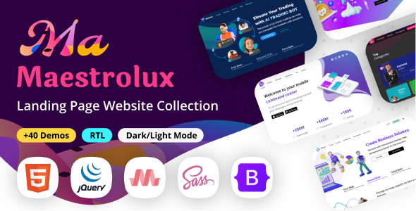 Maestrolux – HTML Landing Page Collection