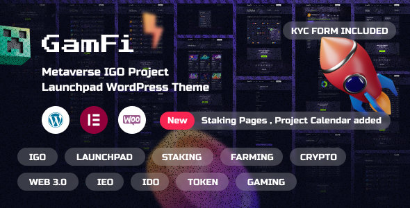 GamFi – IGO Launchpad WordPress Theme