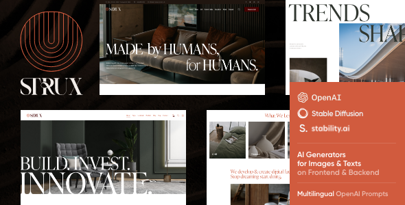 Strux – Architecture & Interior Design Structure WordPress Theme